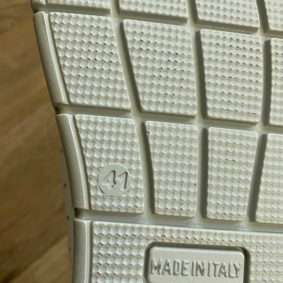 IMAC Made in Italy White Leather Sneakers Double Cross Straps Women’s 10 - Picture 8 of 8